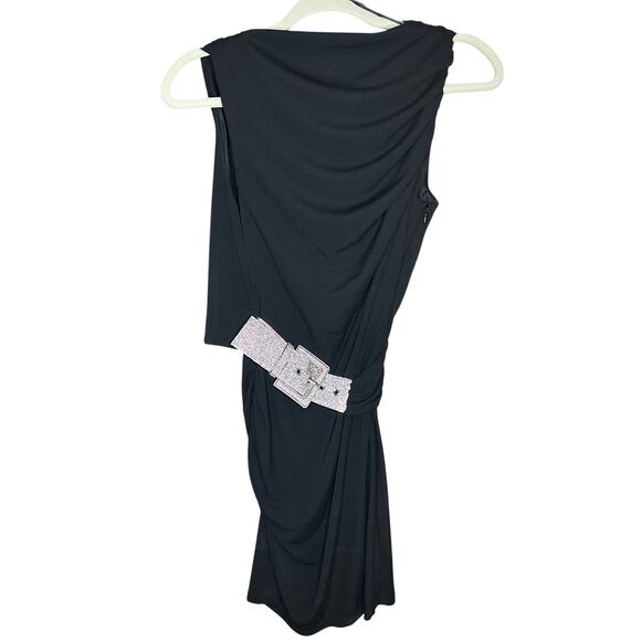 Nwt- Zara - BELTED DRAPED DRESS-XS - Picture 4 of 6